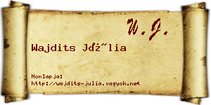 Wajdits Júlia névjegykártya